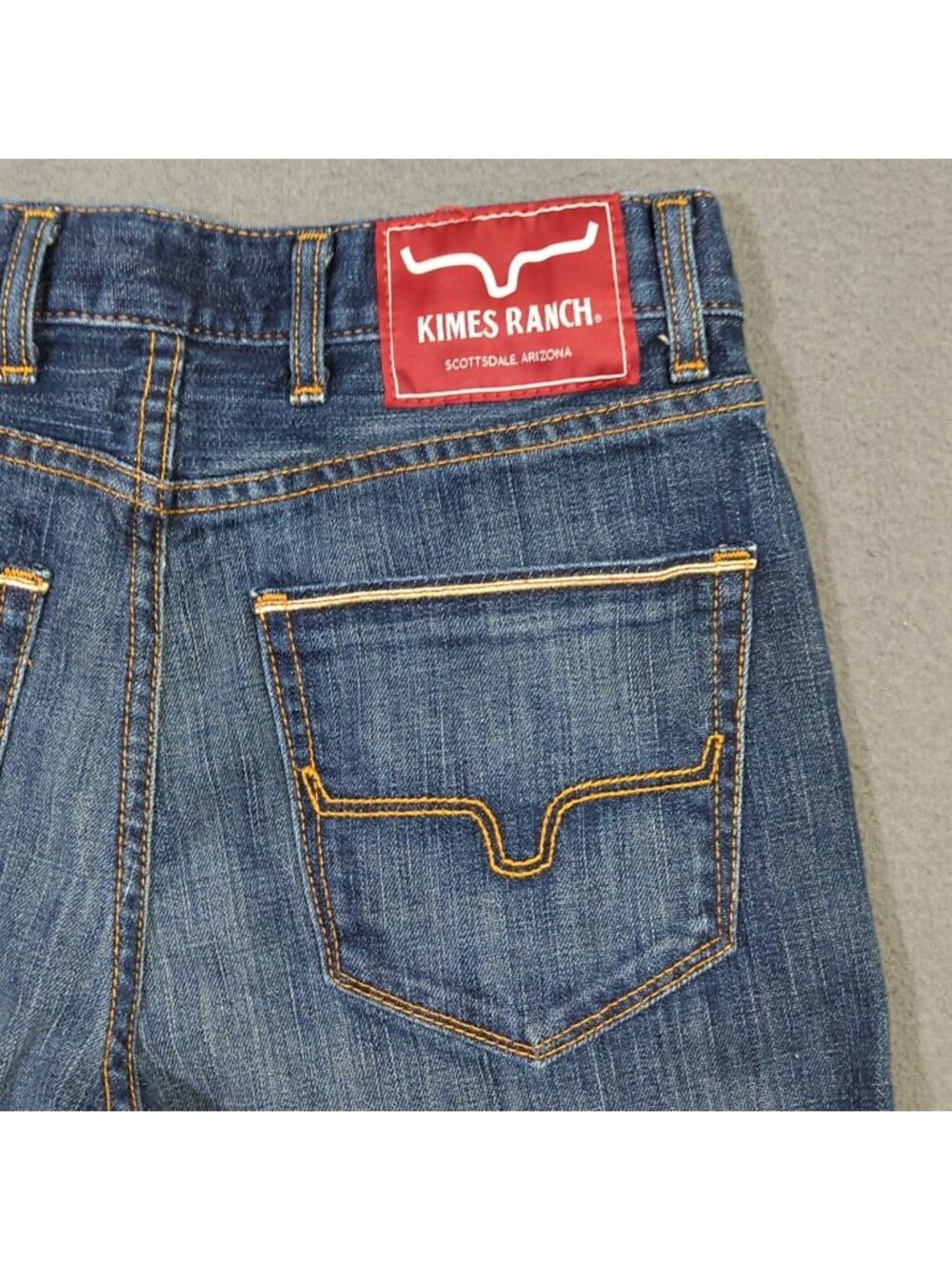 Kimes Ranch Jeans Men's 31x34 Blue Roger Slim Fit Boot Cut Western Denim